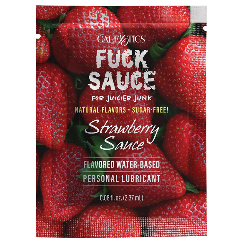 Fuck Sauce Water-Based Lubricant-Strawberry Foil .08oz luvinglubes