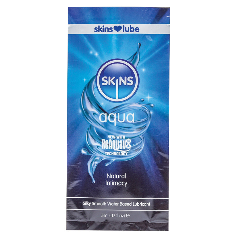 Skins Aqua Water Based Lubricant 5ml foil luvinglubes