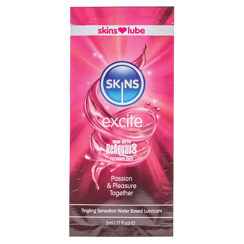 Skins Excite Water Based Lubricant 5ml foil luvinglubes