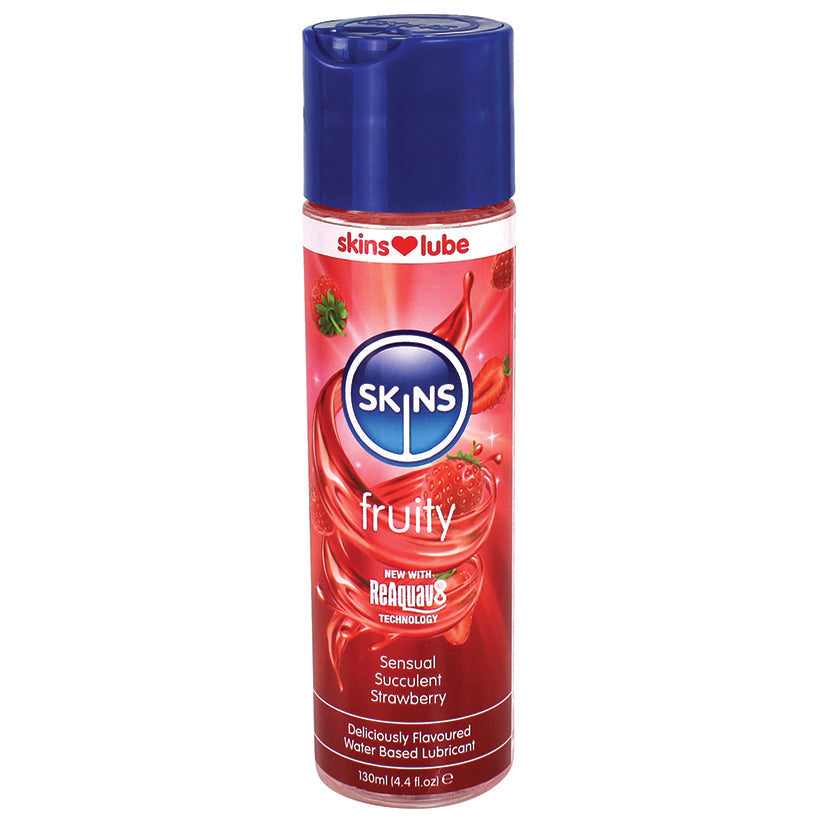 Skins Water Based Lubricant-Strawberry 4.4oz luvinglubes