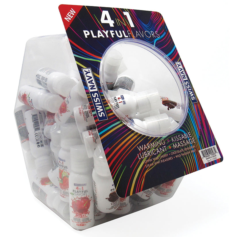 Swiss Navy 4 In 1 Playful Flavors-Assort Flavors 1oz Fishbowls luvinglubes