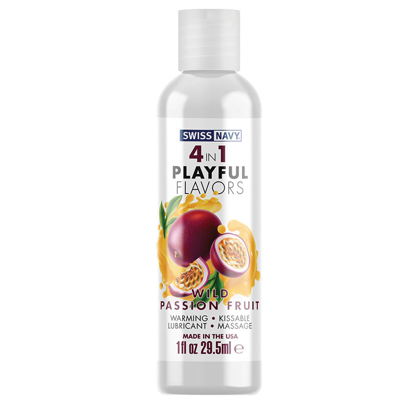 Swiss Navy 4 In 1 Playful Flavors-Wild Passion Fruit 1oz luvinglubes