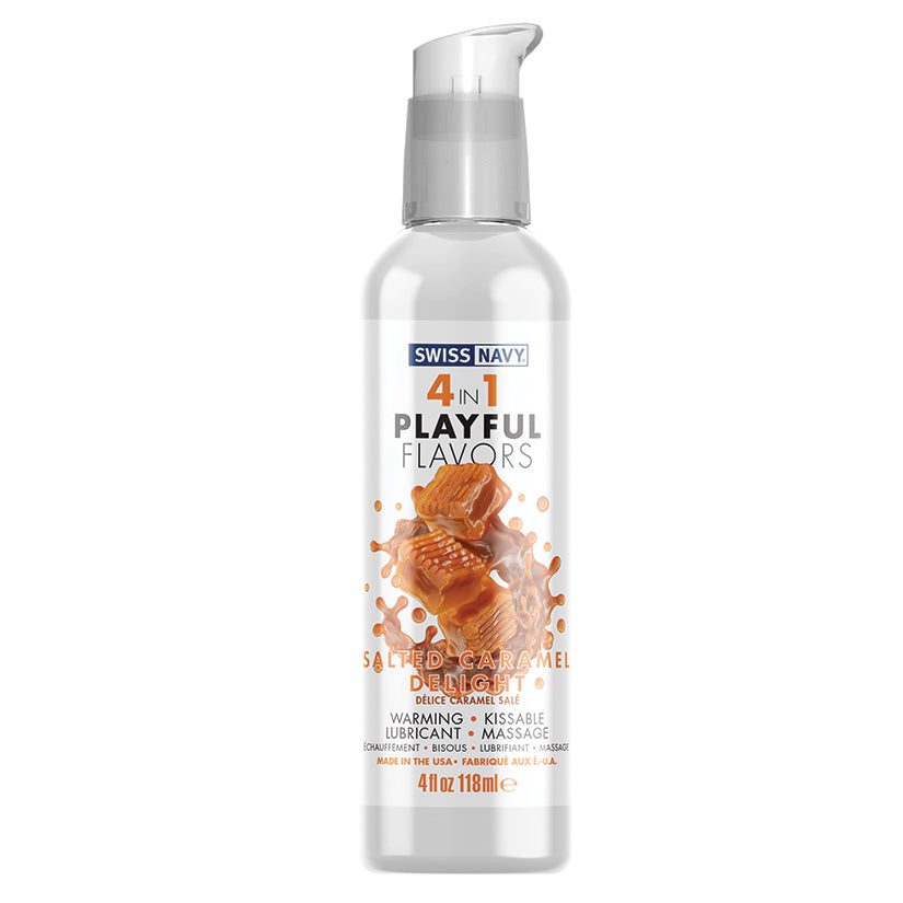 Swiss Navy 4 in 1 Playful Flavors-Salted Caramel 4oz luvinglubes