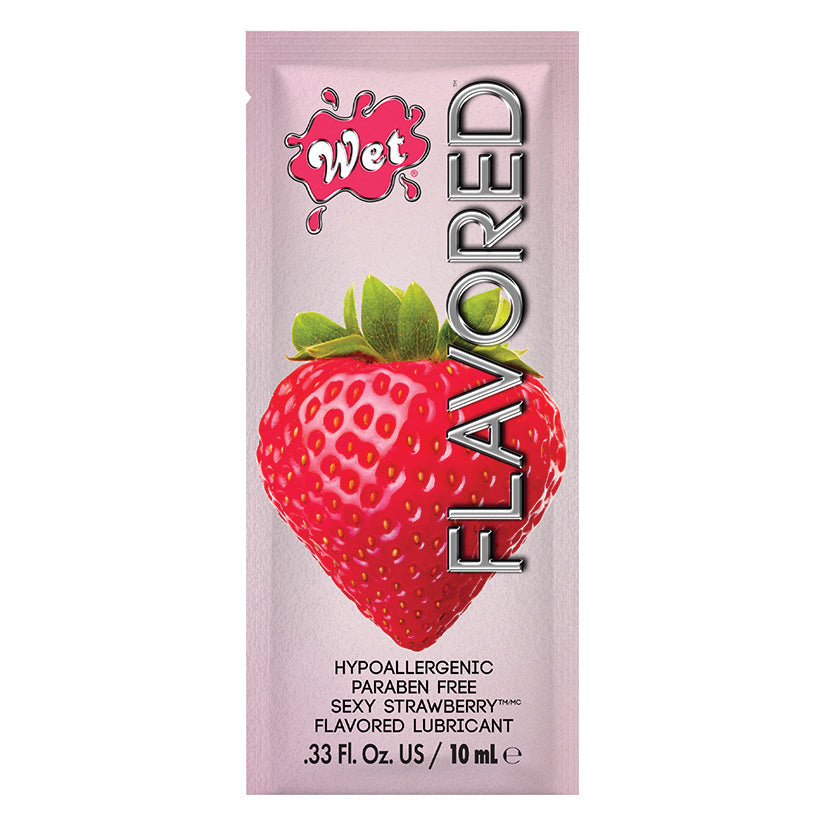Wet Flavored Lubricant-Sexy Strawberry Pouch 10ml luvinglubes