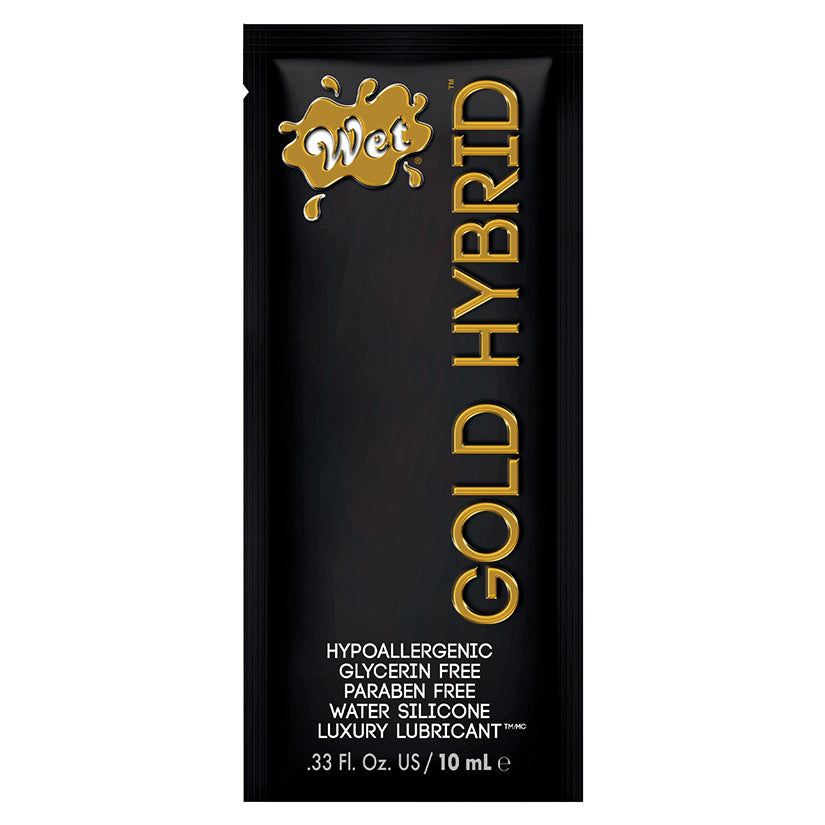 Wet Gold Hybrid Water Silicone Blend Pouch 10ml luvinglubes