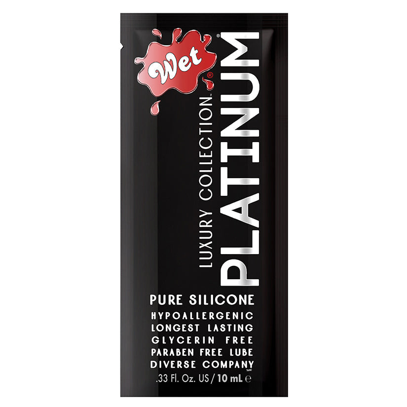 Wet Platinum Silicone Lubricant Pouch 10ml luvinglubes